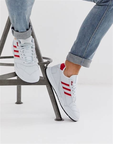 adidas sneakers herren weiß rote streifen|Adidas men's white sneakers.